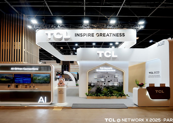 澤迪展臺設計搭建公司攜手“TCL”亮相法國寬帶展